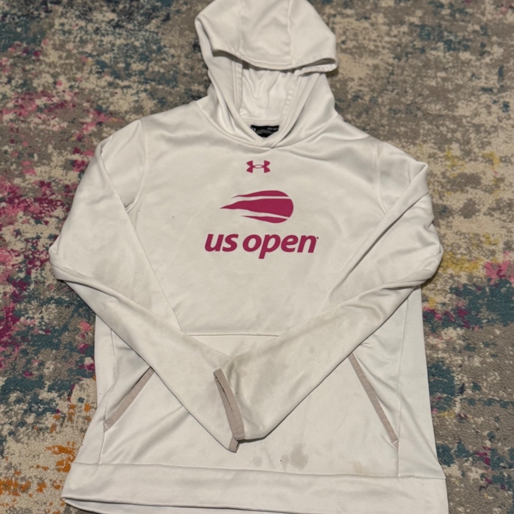 White Hoodie US open Under Armour Girls Youth Large